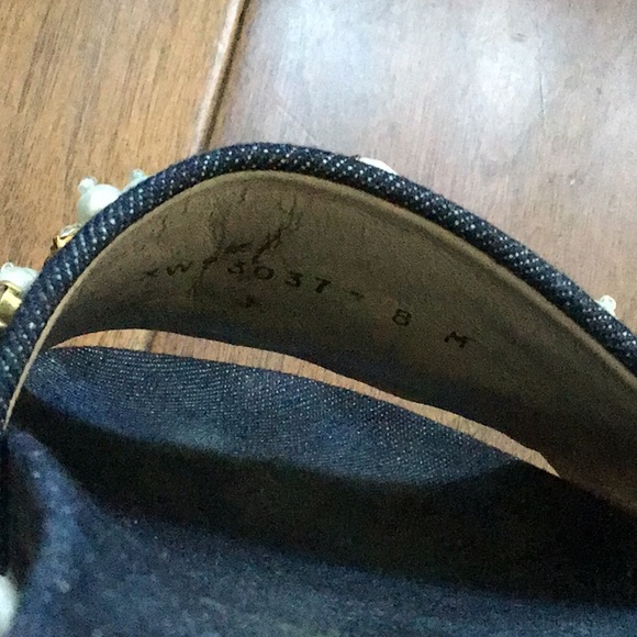 Stuart Weitzman Denim size 8 M embellished sandals - Picture 9 of 12